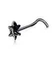 Turtle Shaped Silver Curved Nose Stud NSKB-86